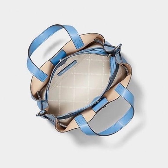 MICHAEL KORS Emilia Small Leather Satchel Crossbody NWT South Pacific Blue - Picture 9 of 10